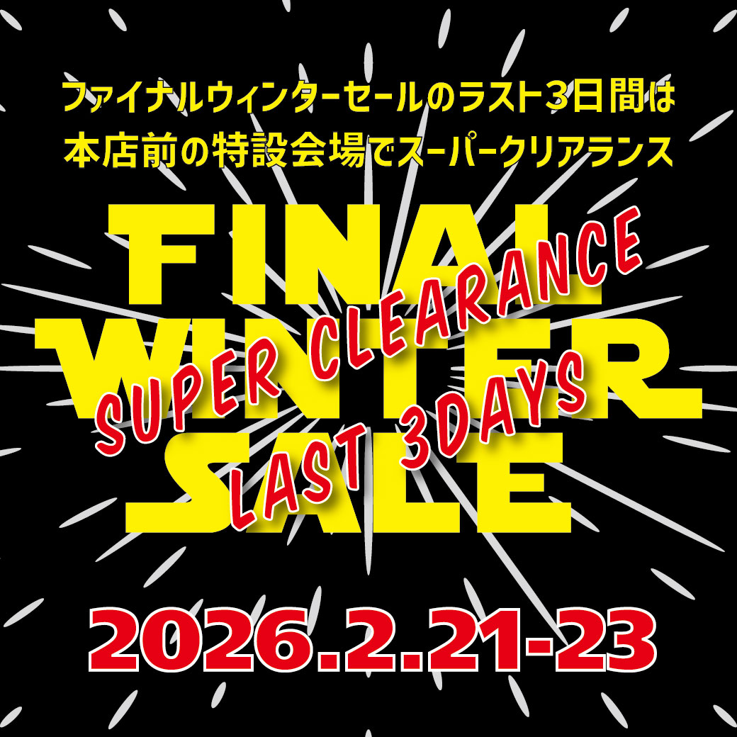 FINAL WINTER SALE Last 3Days」開催 | さかいやスポーツ 「FINAL