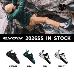 evolvクライミングシューズ入荷