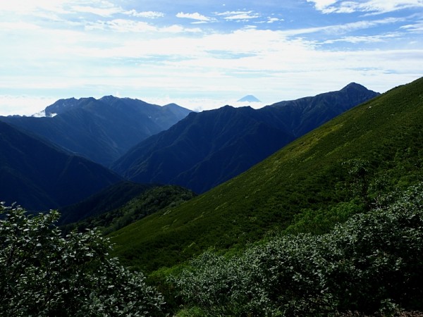 北岳・富士山・鳳凰三山。